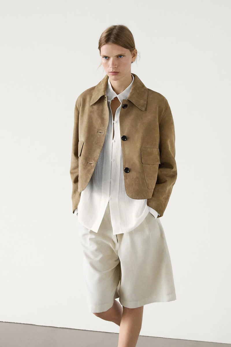 LEDERJACKE AUS SUEDE