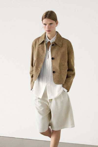 LEDERJACKE AUS SUEDE