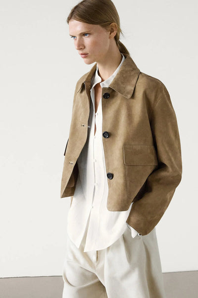 LEDERJACKE AUS SUEDE