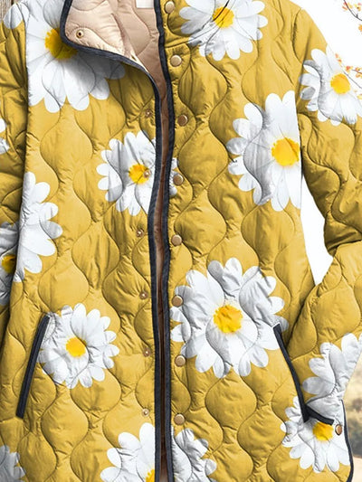 Charmantes Gänseblümchen-Muster Damenjacke
