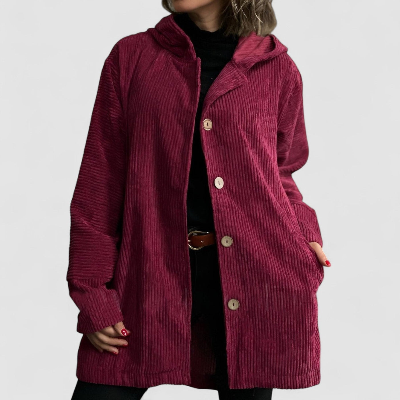 Ibby | Gemütliche Cordjacke mit Kapuze