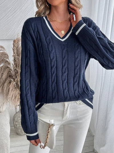 Milava™ Stilvoller und Bequemer Pullover mit V-Ausschnitt für den Herbst