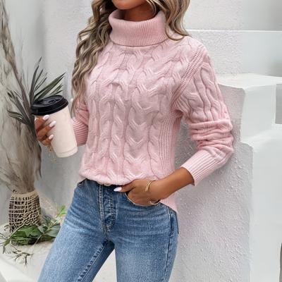 Amelia | Eleganter Strickrollkragenpullover