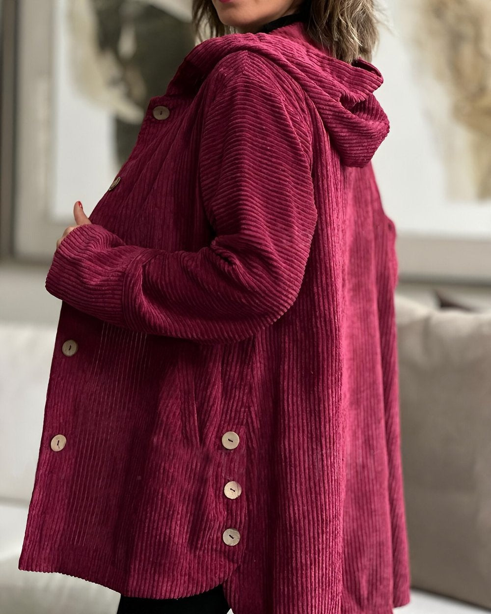 Ibby | Gemütliche Cordjacke mit Kapuze