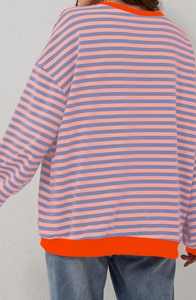Mana | Gestreifter Oversized Pullover