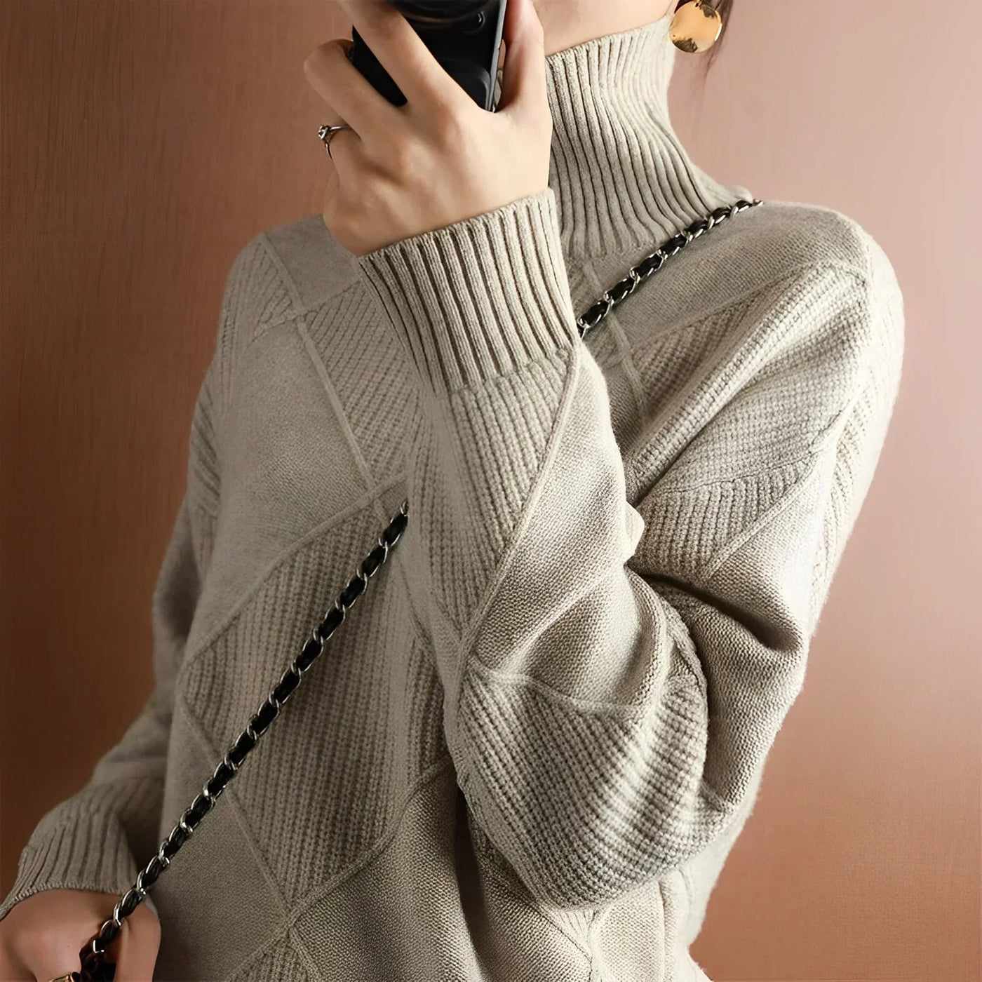 Marcelle | Grobstrick Rollkragenpullover