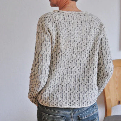 Victoria | Eleganter grauer Pullover mit Bootsausschnitt