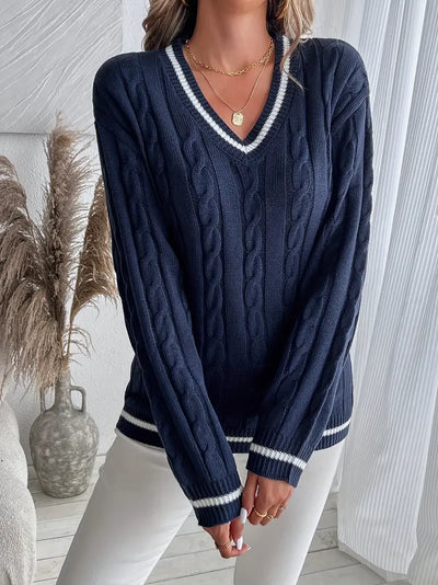 Milava™ Stilvoller und Bequemer Pullover mit V-Ausschnitt für den Herbst
