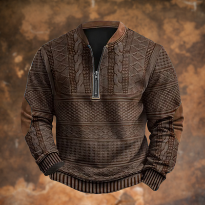 Jürgen – Strickpullover mit Reißverschlussdetail