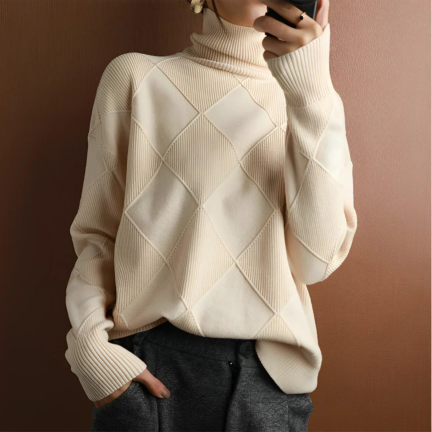 Marcelle | Grobstrick Rollkragenpullover