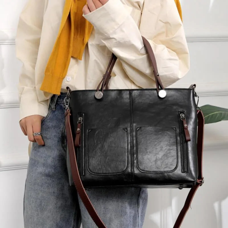 Amanda™ | Leder Schultertasche