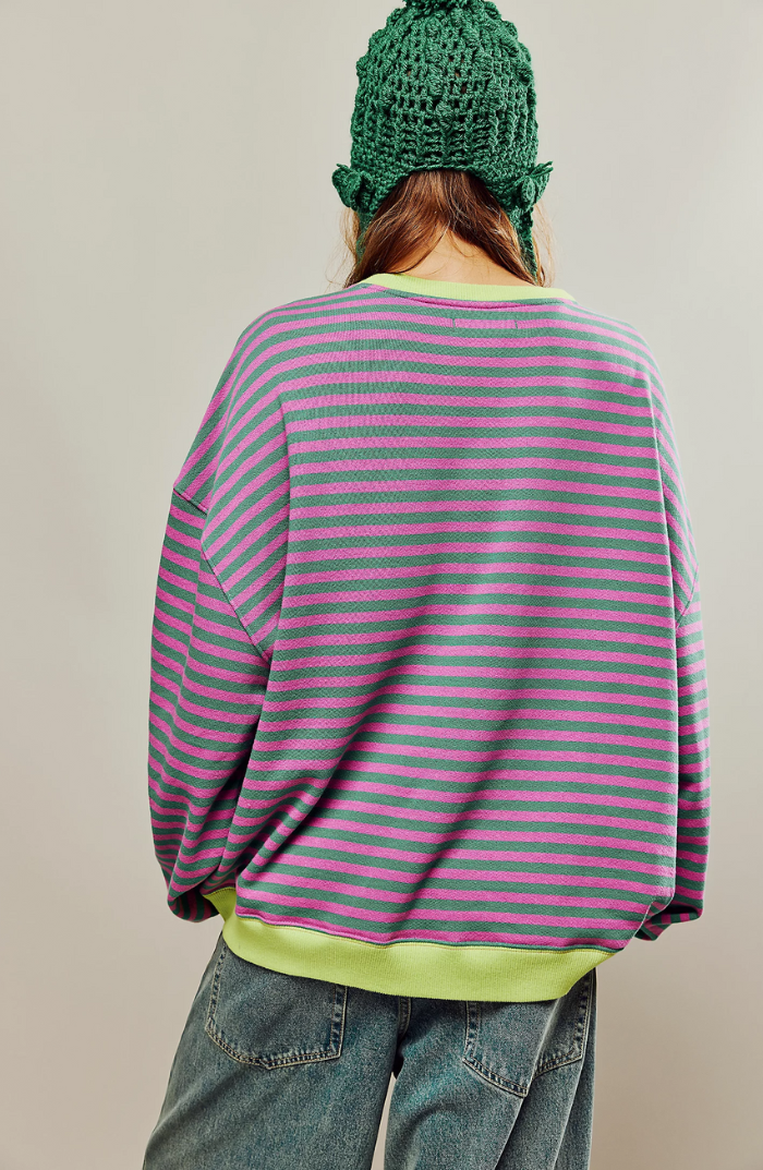 Mana | Gestreifter Oversized Pullover
