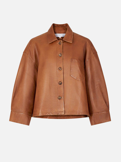 LEDERJACKE MIT KNÖPFEN