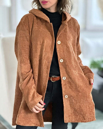 Ibby | Gemütliche Cordjacke mit Kapuze