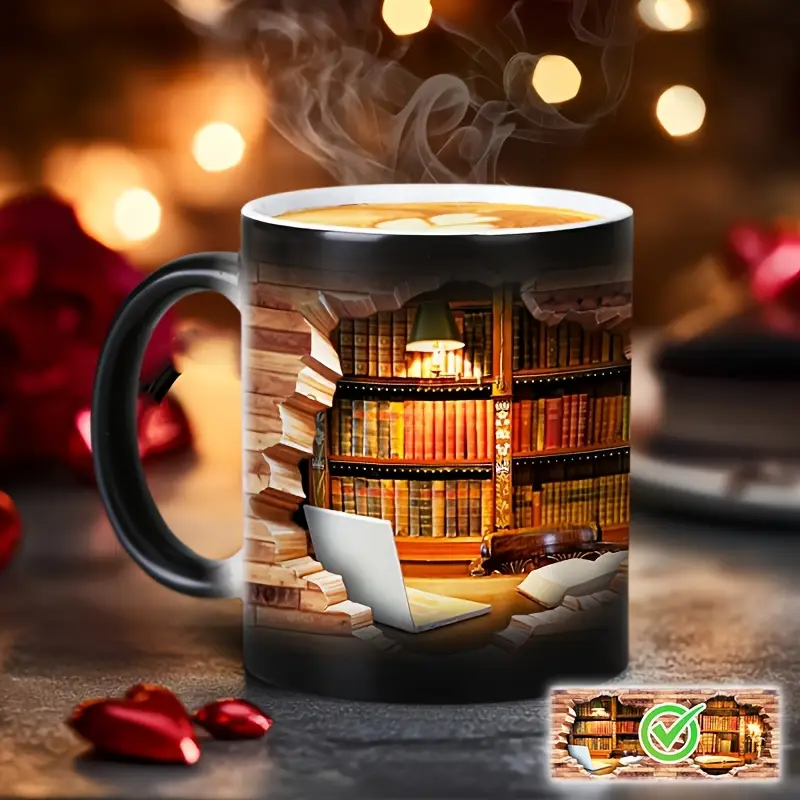 Luna | Magische Bücherregal-Kaffeetasse
