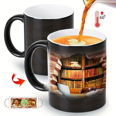 Luna | Magische Bücherregal-Kaffeetasse
