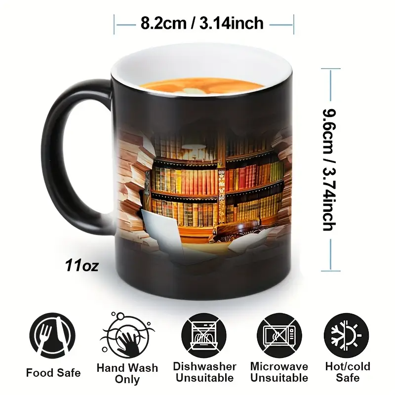 Luna | Magische Bücherregal-Kaffeetasse