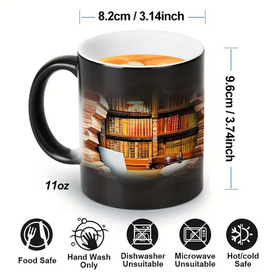 Luna | Magische Bücherregal-Kaffeetasse