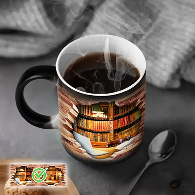 Luna | Magische Bücherregal-Kaffeetasse