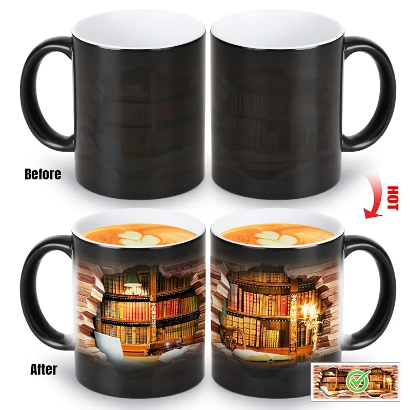 Luna | Magische Bücherregal-Kaffeetasse