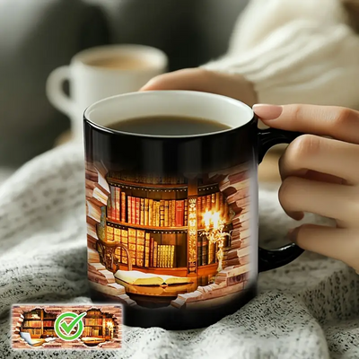 Luna | Magische Bücherregal-Kaffeetasse