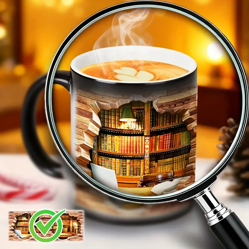 Luna | Magische Bücherregal-Kaffeetasse