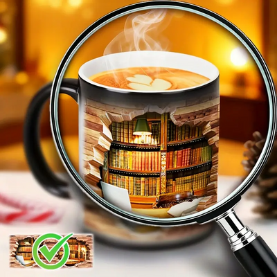 Luna | Magische Bücherregal-Kaffeetasse
