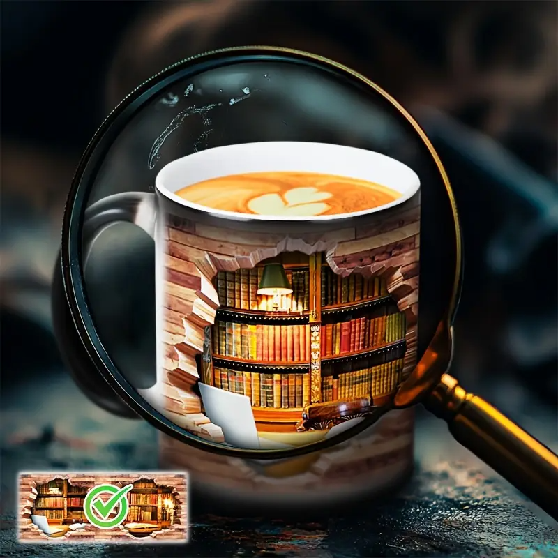 Luna | Magische Bücherregal-Kaffeetasse