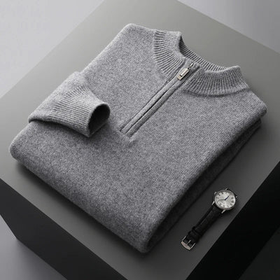 Strickpullover - Halber Reißverschluss vorne & schnelle Halsanpassung