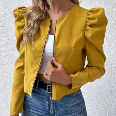Milava™ | Kurze elegante Jacke mit Puffärmeln