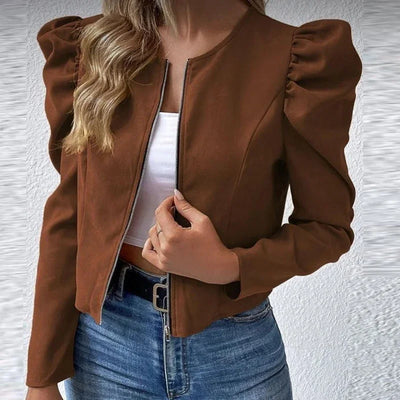 Milava™ | Kurze elegante Jacke mit Puffärmeln