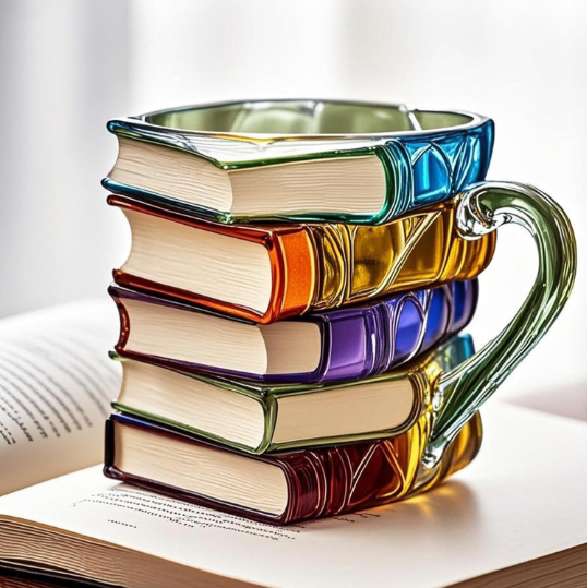 Handgefertigte Aurora 3D Buch Tasse