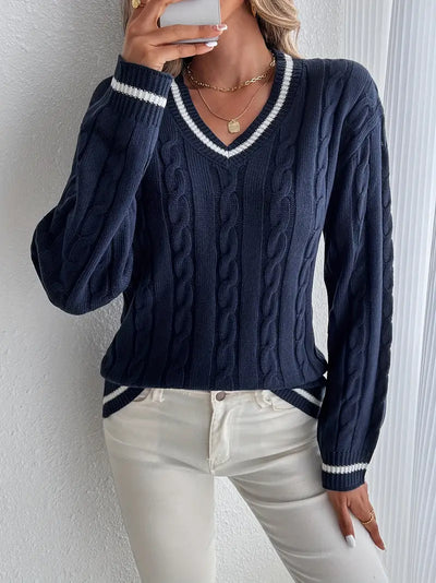 Milava™ Stilvoller und Bequemer Pullover mit V-Ausschnitt für den Herbst