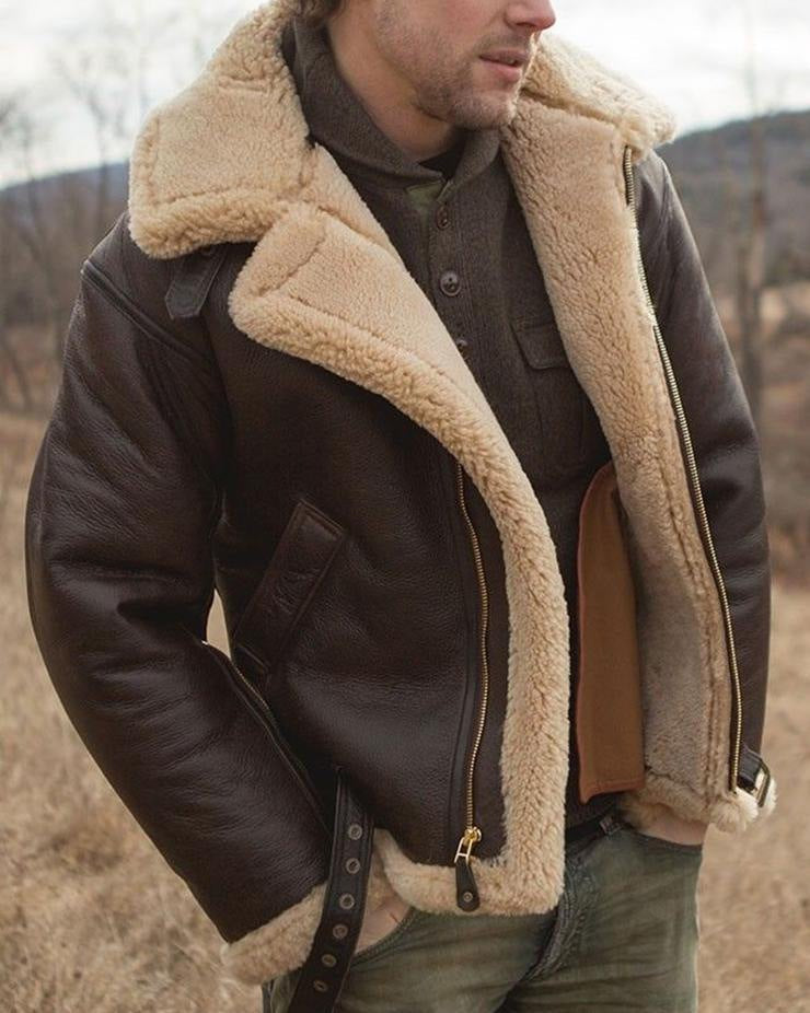 PEDRO | Gepolsterte Lederjacke