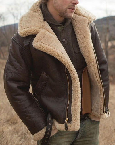 PEDRO | Gepolsterte Lederjacke